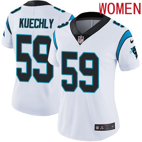 2019 Women Carolina Panthers #59 Kuechly white Nike Vapor Untouchable Limited NFL Jersey->women nfl jersey->Women Jersey